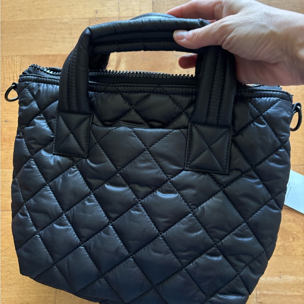 NWT Quince transit Black Quilted Tote Bag